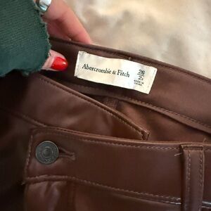 Abercrombie & Fitch Brown Leather Pants